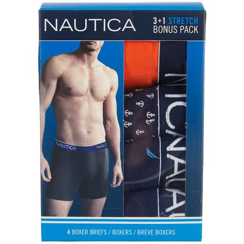 Nautica 4-pack Stretch Boxer Briefs in Blue for Men